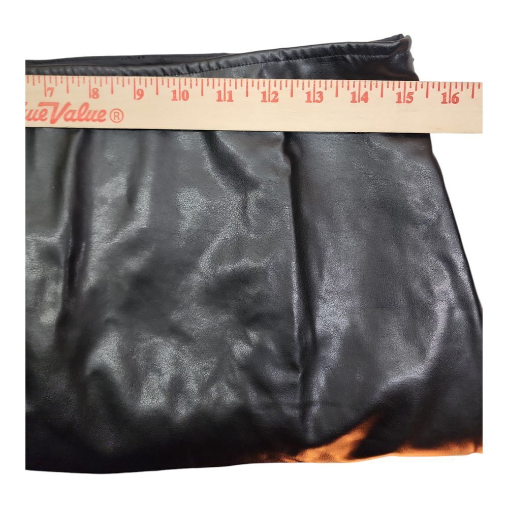 M&S Faux Leather Laser Cut Mini Skirt Y2K S/6 - Picture 7 of 14